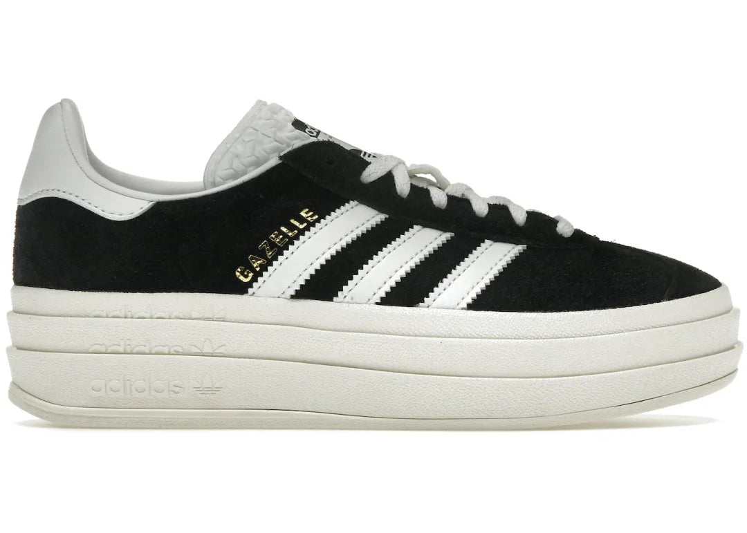 Adidas Gazelle Bold Core Black White - PLUGSNEAKRS