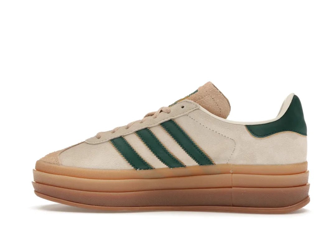 Adidas Gazelle Bold Magic Beige Collegiate Green - PLUGSNEAKRS