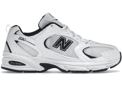 New Balance 530 White Black Details - PLUGSNEAKRS