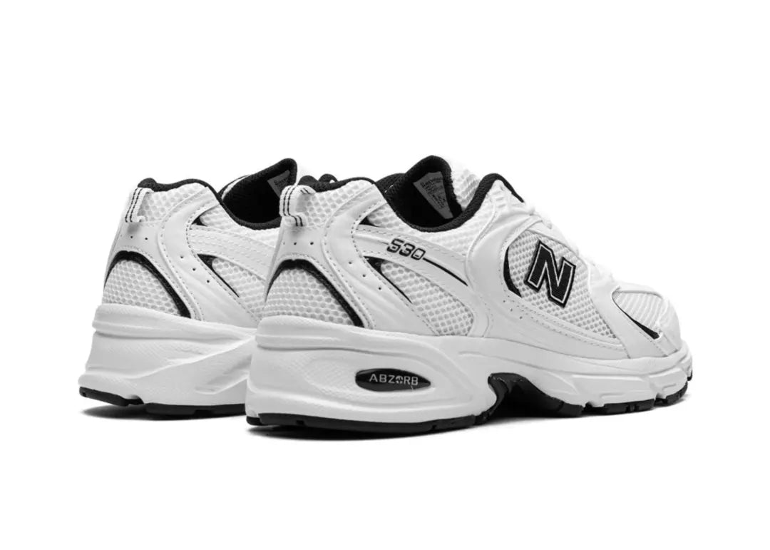 New Balance 530 White Black Details - PLUGSNEAKRS