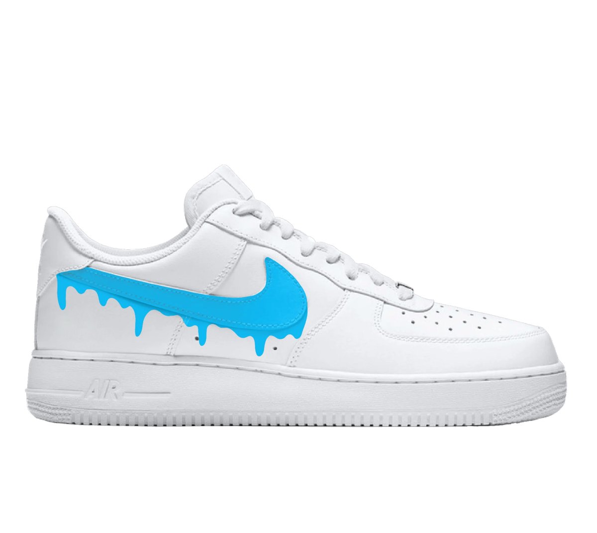 Nike Air Force 1 Custom Leaking Swoosh - PLUGSNEAKRS