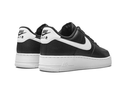 Nike Air Force 1 Low '07 Black White Pebbled Leather - PLUGSNEAKRS