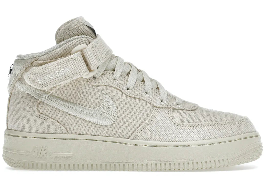 Nike Air Force 1 Mid Stussy Fossil - PLUGSNEAKRS