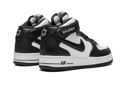 Nike Air Force 1 Mid Stussy Light Bone Black - PLUGSNEAKRS