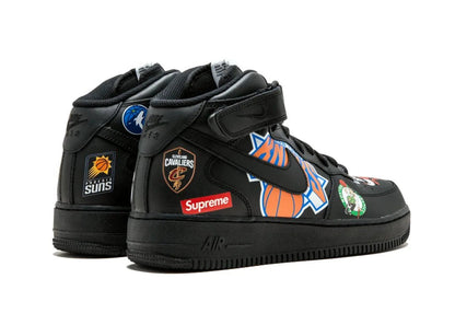 Nike Air Force 1 Mid Supreme NBA Black - PLUGSNEAKRS