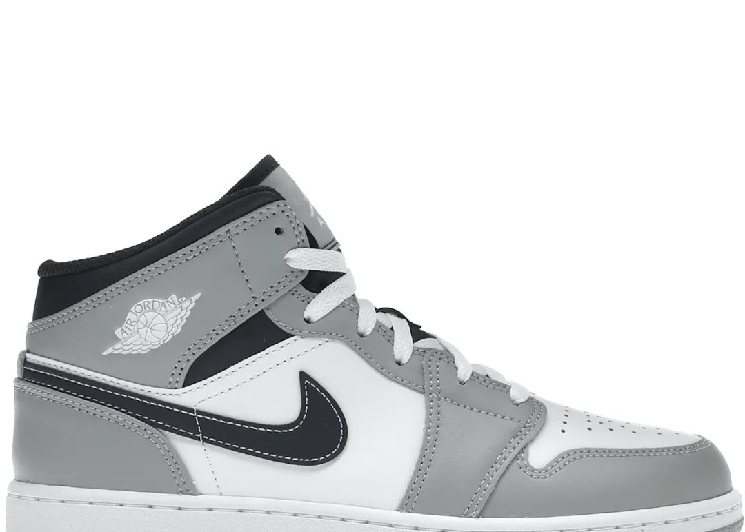 Nike Air Jordan 1 Mid Light Smoke Grey (GS) - PLUGSNEAKRS