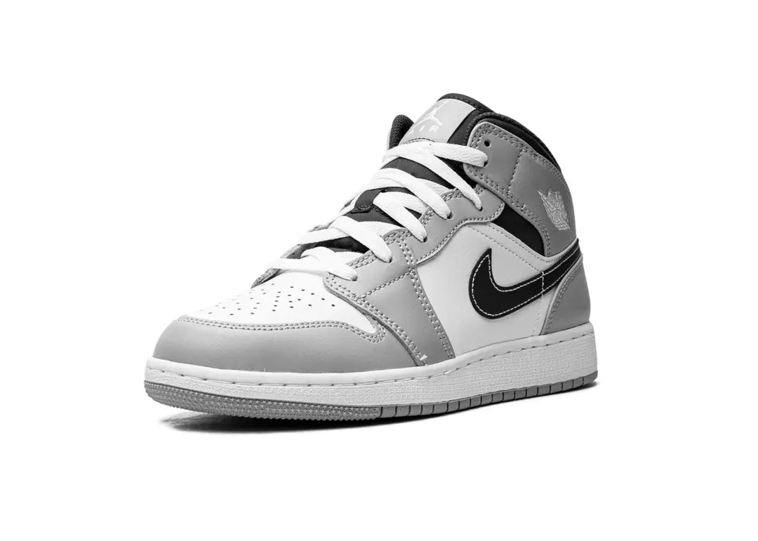 Nike Air Jordan 1 Mid Light Smoke Grey (GS) - PLUGSNEAKRS