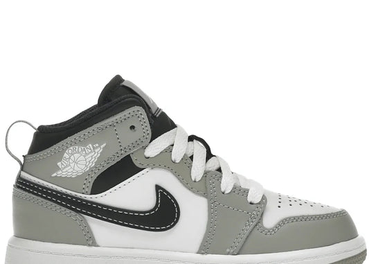 Nike Air Jordan 1 Mid Light Smoke Grey (PS) - PLUGSNEAKRS