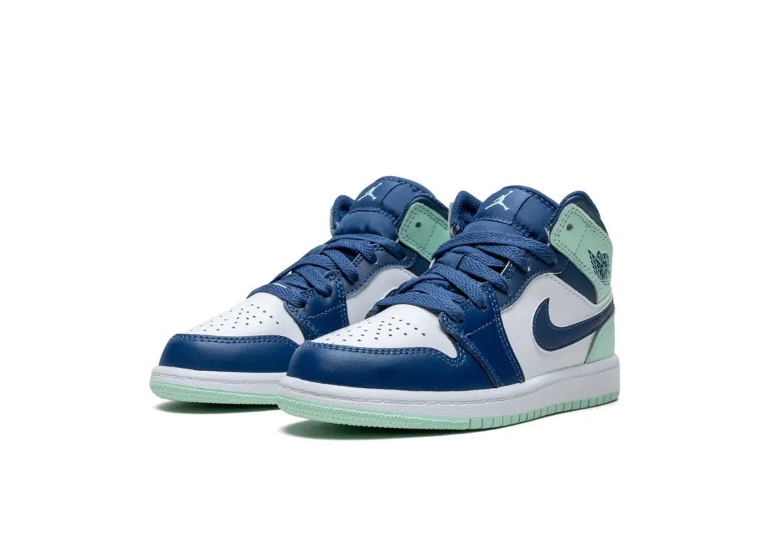 Nike Air Jordan 1 Mid Mystic Navy Mint Foam (PS) - PLUGSNEAKRS