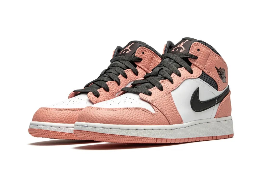 Nike Air Jordan 1 Mid Pink Quartz (GS) - PLUGSNEAKRS