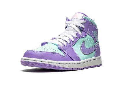 Nike Air Jordan 1 Mid Purple Aqua - PLUGSNEAKRS