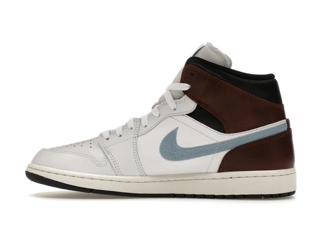 Nike Air Jordan 1 Mid SE Brown Blue Grey - PLUGSNEAKRS