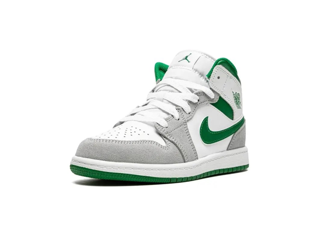 Nike Air Jordan 1 Mid SE White Pine Green Smoke Grey (PS) - PLUGSNEAKRS