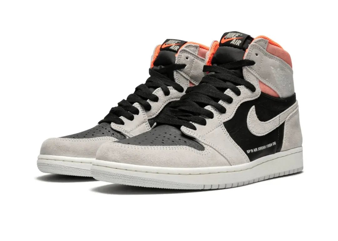 Nike Air Jordan 1 Retro High Neutral Grey Hyper Crimson - PLUGSNEAKRS