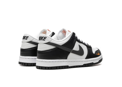 Nike Dunk Low Black Bright Mandarin Mini Swoosh (GS)