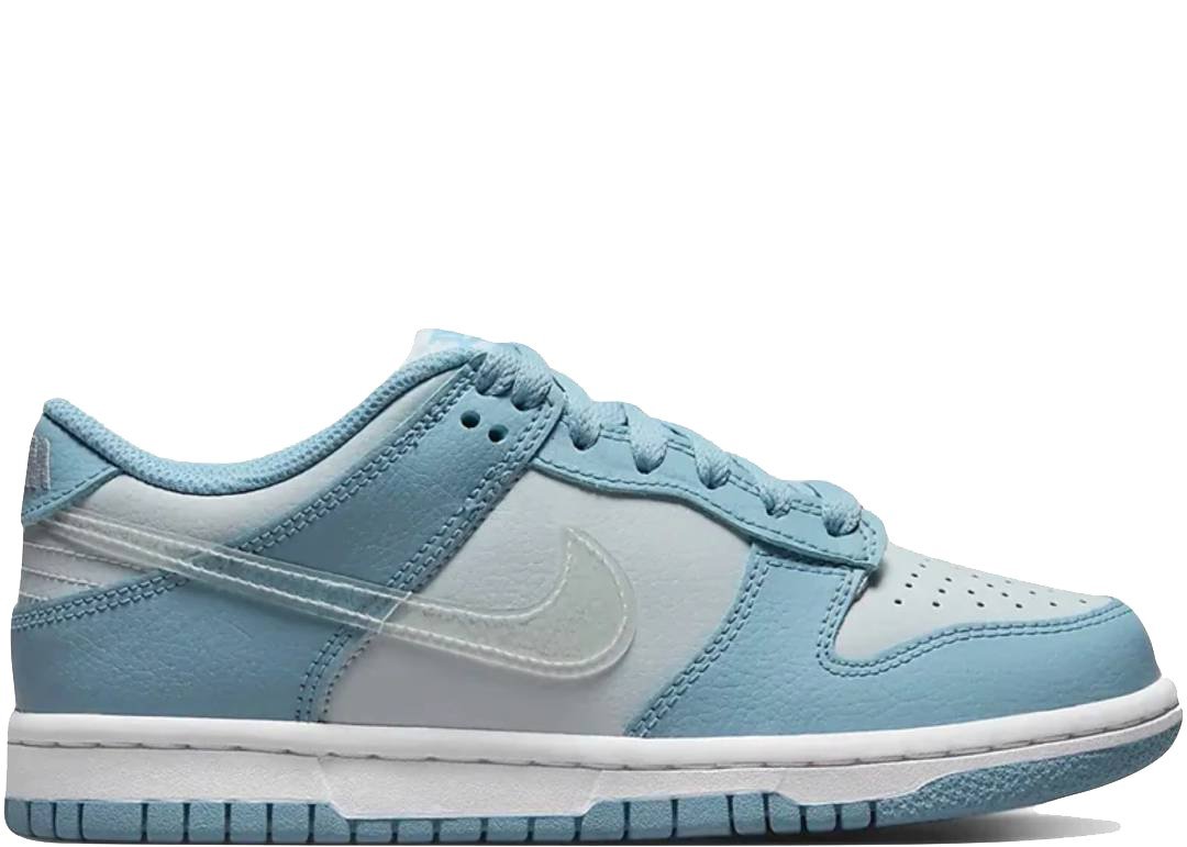 Nike Dunk Low Clear Blue Swoosh (GS) - PLUGSNEAKRS