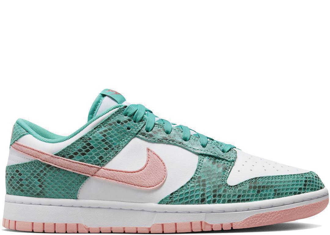 Nike Dunk Low Snakeskin Washed Teal Bleached Coral - PLUGSNEAKRS