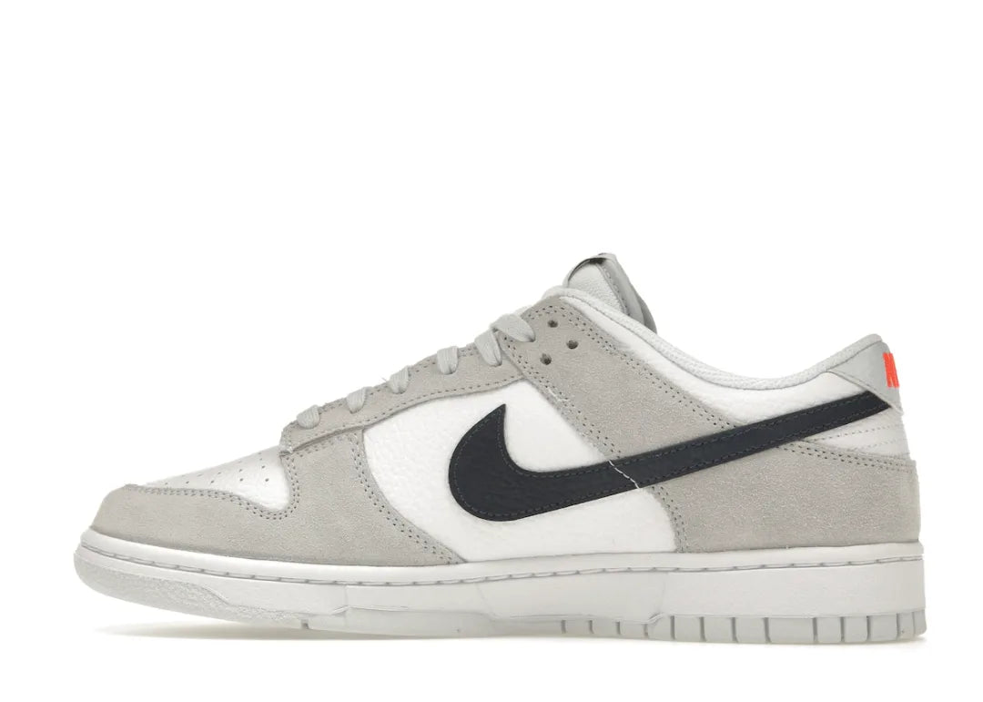 Nike Dunk Low White Grey Navy Aqua Mini Swoosh - PLUGSNEAKRS